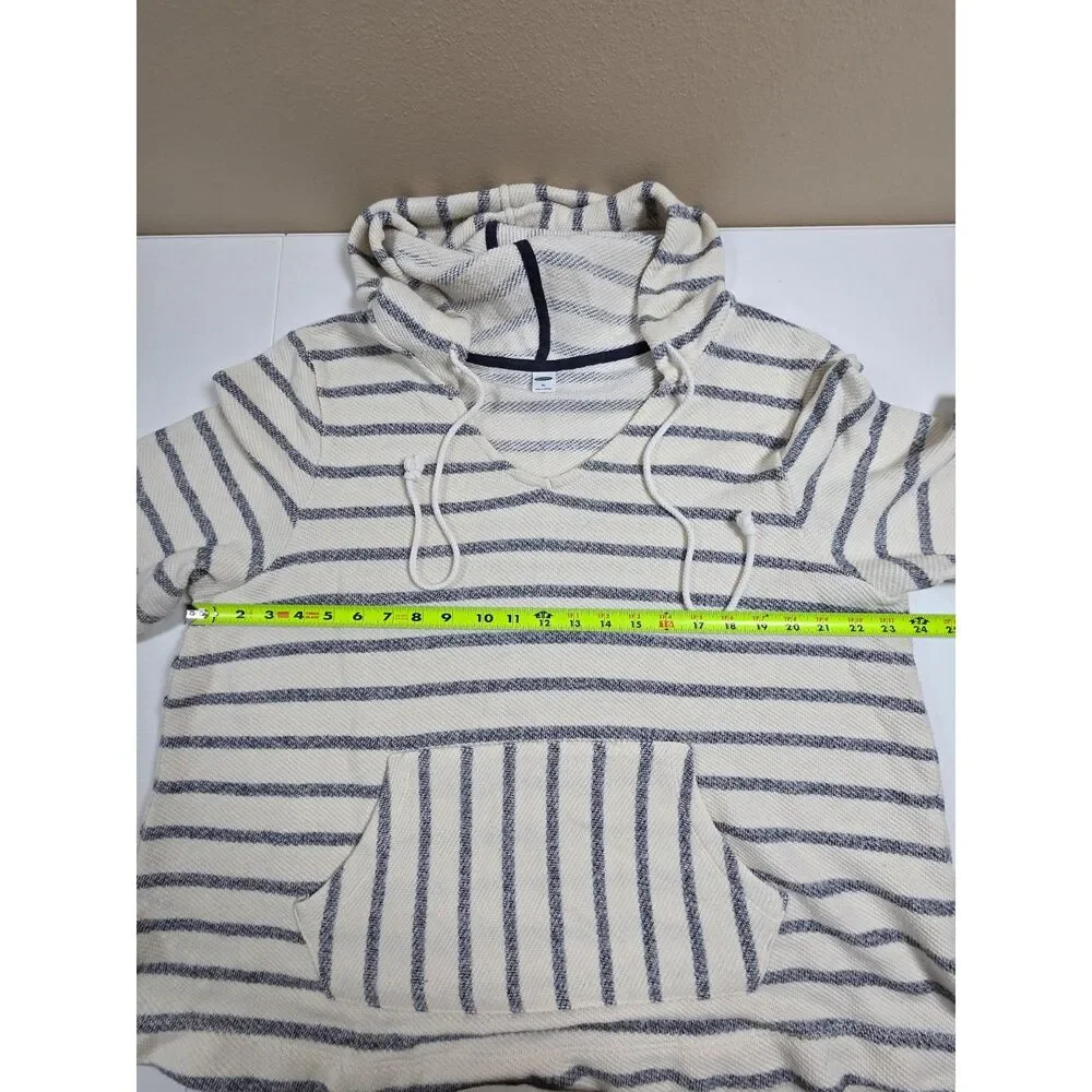 Old Navy Baja Hoodie XL Striped Waffle Knit Beach Pullover Coastal Boho - Picture 6 of 8